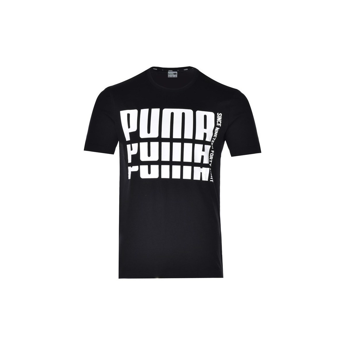 Textiel Heren T-shirts korte mouwen Puma Rebel Bold Basic Tee Zwart