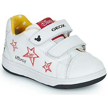 Schoenen Kinderen Lage sneakers Geox B NEW FLICK BOY Wit / Rood
