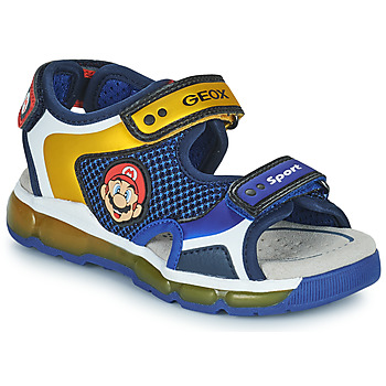 Schoenen Jongens Sandalen / Open schoenen Geox J SANDAL ANDROID BOY Blauw / Geel / Rood