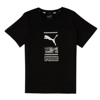 Textiel Jongens T-shirts korte mouwen Puma ALPHA GRAPHIC TEE Zwart