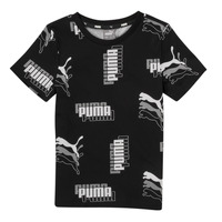 Textiel Jongens T-shirts korte mouwen Puma PUMA POWER AOP TEE Zwart