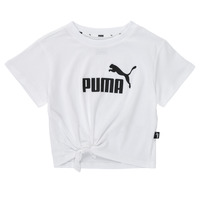 Textiel Meisjes T-shirts korte mouwen Puma ESS LOGO KNOTTED TEE Roze