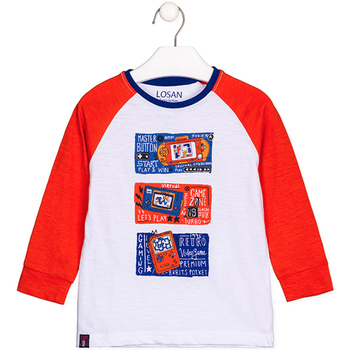 Textiel Kinderen T-shirts met lange mouwen Losan 125-1015AL Wit