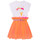 Textiel Meisjes Korte jurken Billieblush ANDORRE Wit / Orange