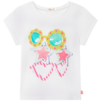 Textiel Meisjes T-shirts korte mouwen Billieblush CABANOUU Wit