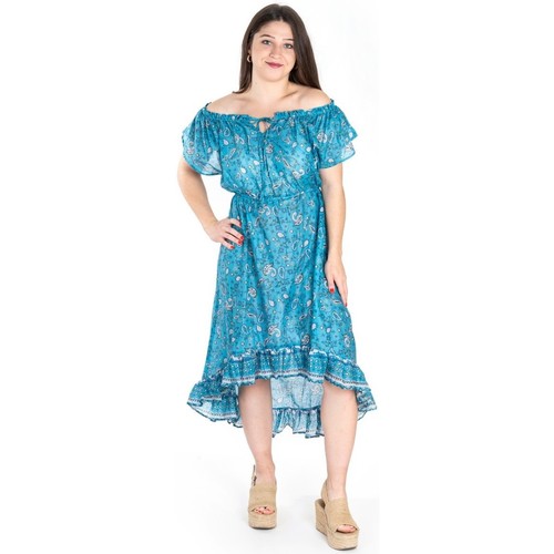 Textiel Dames Jurken Isla Bonita By Sigris Jurk Blauw