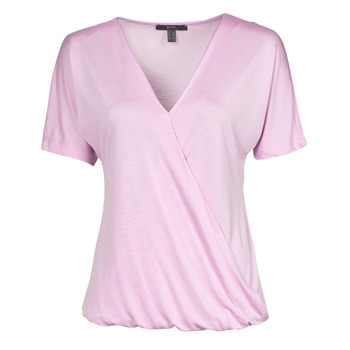 Textiel Dames T-shirts korte mouwen Esprit CLT wrap tshirt Violet