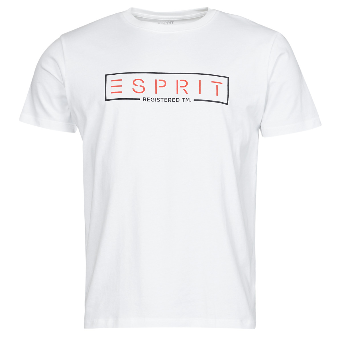 Textiel Heren T-shirts korte mouwen Esprit BCI N cn aw ss Wit