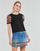 Textiel Dames T-shirts korte mouwen Desigual TS_AMORE XXX Zwart