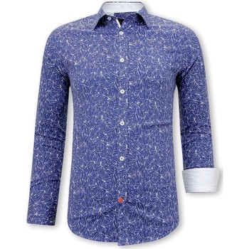 Textiel Heren Overhemden lange mouwen Tony Backer Bloemenprint Blauw