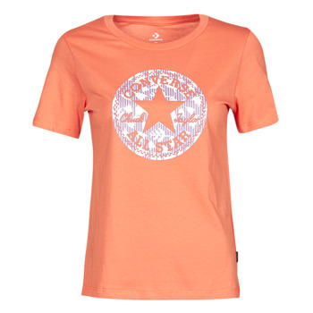 Textiel Dames T-shirts korte mouwen Converse Chuck Patch Infill Tee Birght / Madder