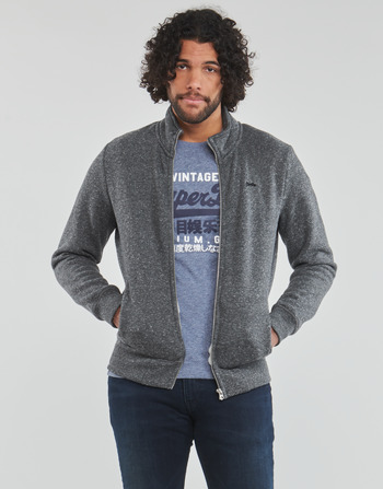 Textiel Heren Sweaters / Sweatshirts Superdry VINTAGE LOGO EMB ZIP TRACK Dark / Charcoal / Jaspe