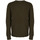 Textiel Heren Truien Les Hommes LJK106-656U | Round Neck Sweater with Asymetric Zip Groen