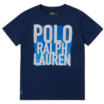 Textiel Jongens T-shirts korte mouwen Polo Ralph Lauren TOUNIADO Marine