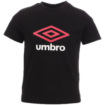 Textiel Jongens T-shirts korte mouwen Umbro  Zwart