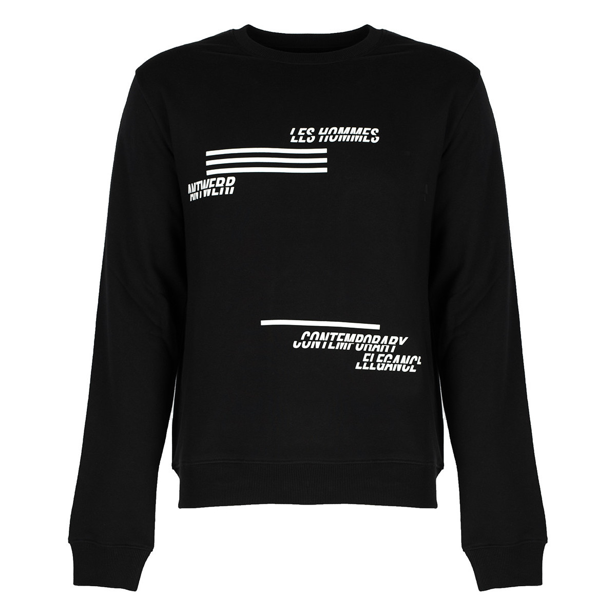Textiel Heren Sweaters / Sweatshirts Les Hommes LJH202-757P | Sweatshirt Zwart