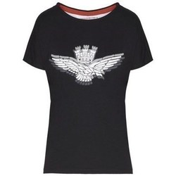 Textiel Dames T-shirts korte mouwen Aeronautica Militare TS1881 Noir