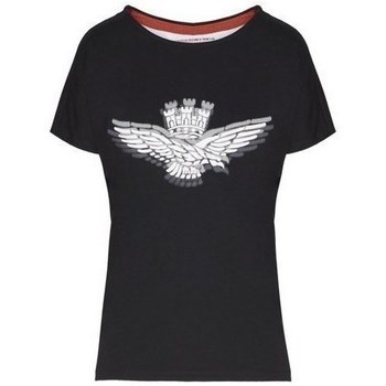 Textiel Dames T-shirts korte mouwen Aeronautica Militare TS1881DJ35908 Zwart