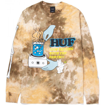 Textiel Heren T-shirts & Polo’s Huf T-shirt mess tiedye ls Brown