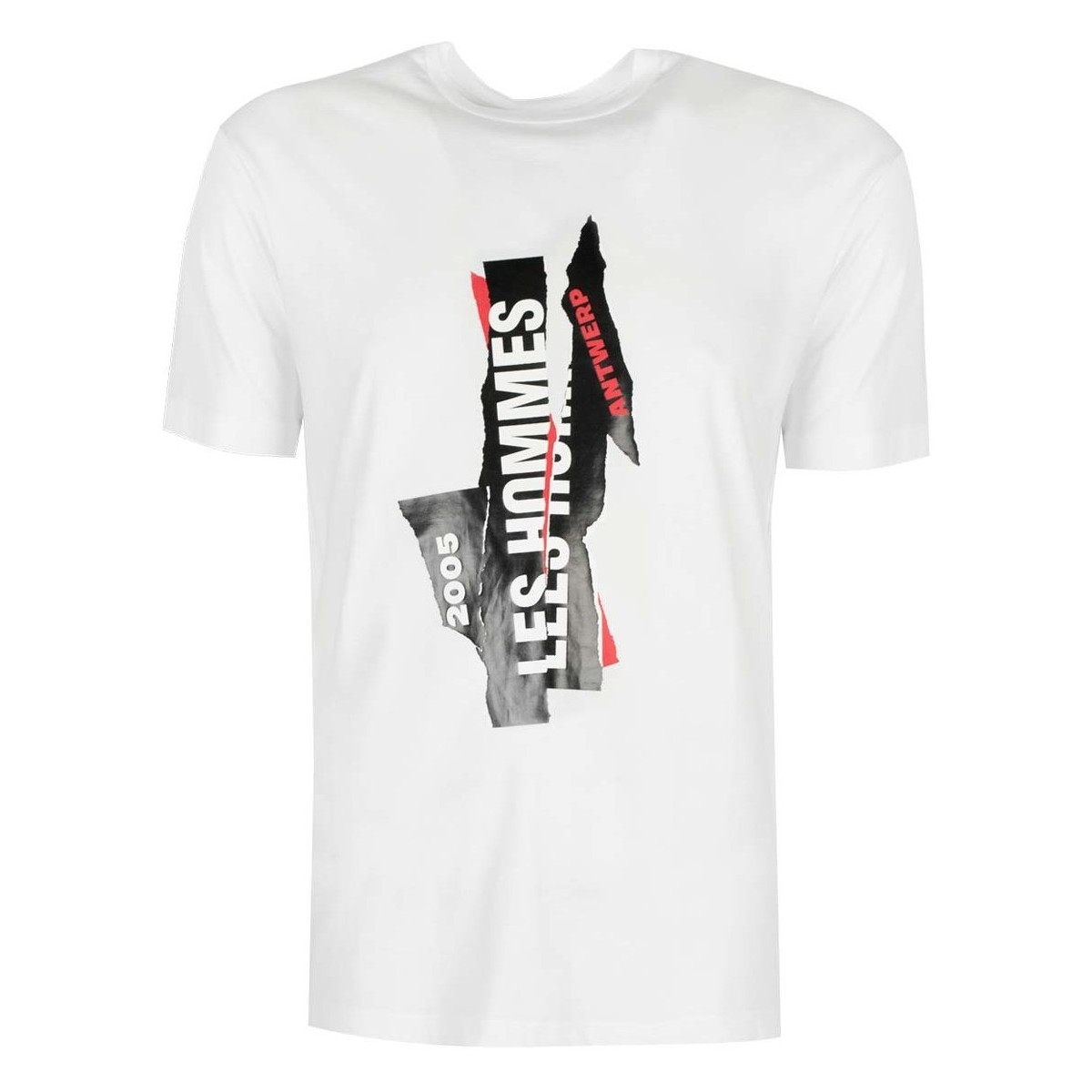 Textiel Heren T-shirts korte mouwen Les Hommes LJT224-710P | Logo Wit