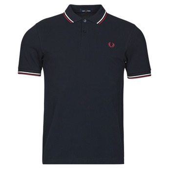 Textiel Heren Polo's korte mouwen Fred Perry TWIN TIPPED FRED PERRY SHIRT Marine / Maroon