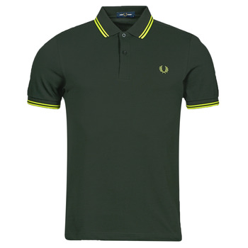 Textiel Heren Polo's korte mouwen Fred Perry TWIN TIPPED FRED PERRY SHIRT Groen / Geel