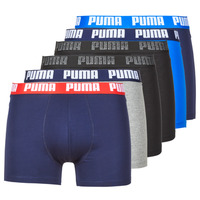 Ondergoed Heren Boxershorts Puma PUMA BASIC X6 Zwart / Blauw / Marine / Grijs