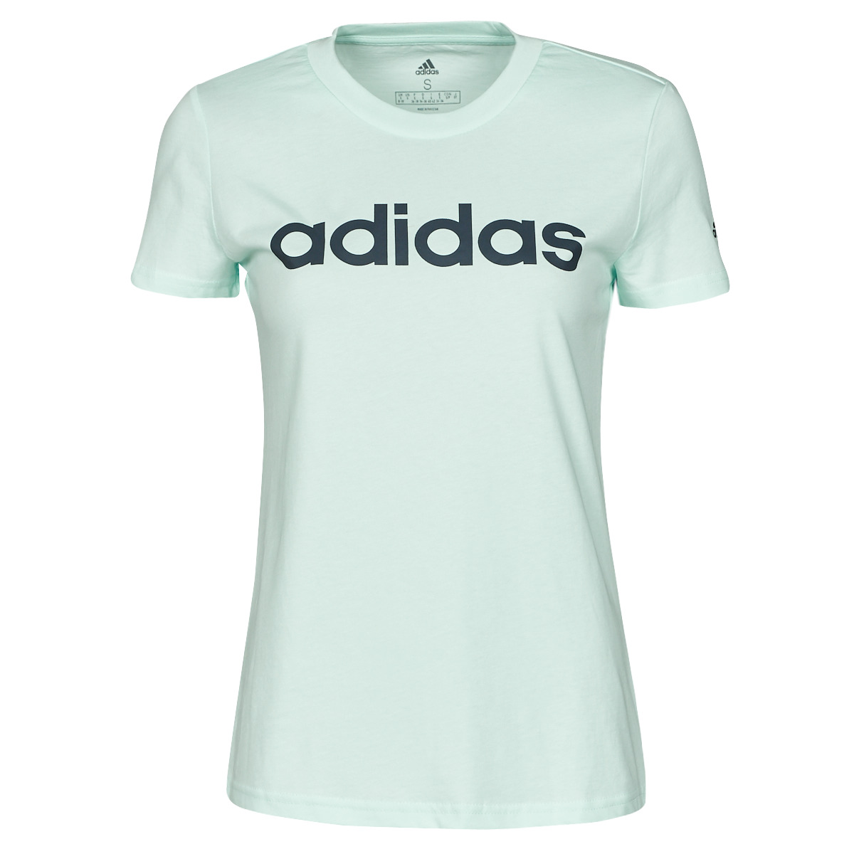 Textiel Dames T-shirts korte mouwen adidas Performance LIN T-SHIRT Ijs / Mint / Legend / Ink