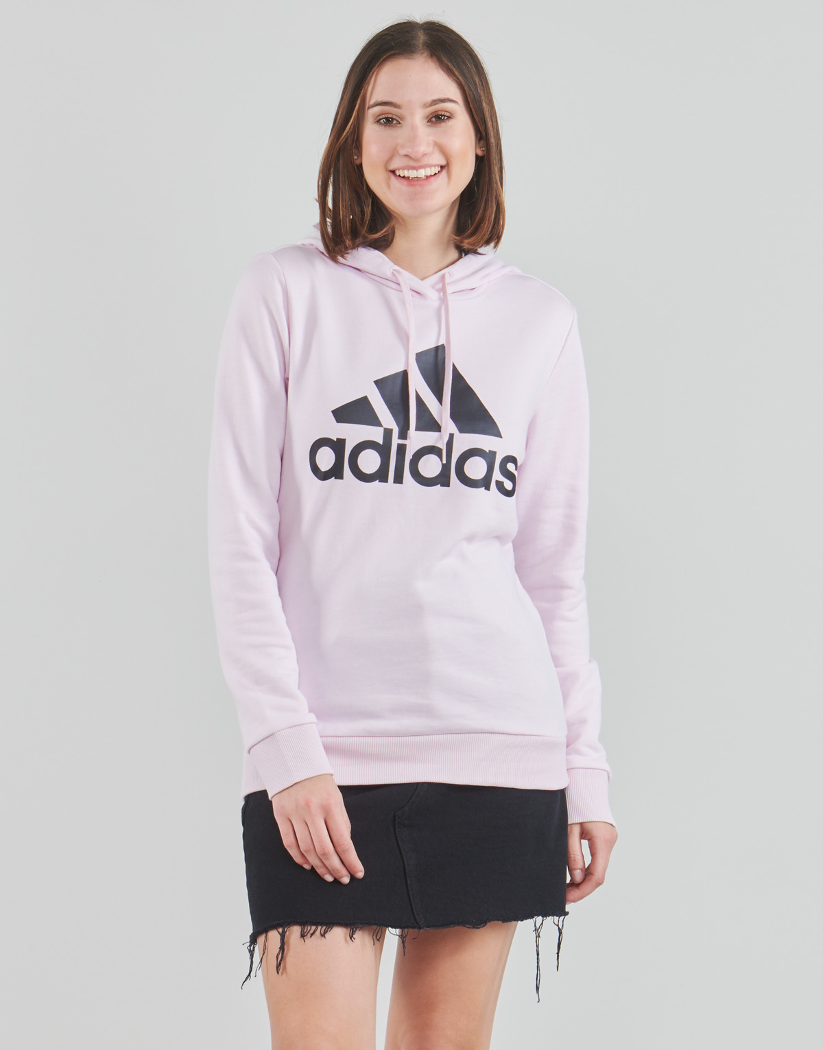 Textiel Dames Sweaters / Sweatshirts Adidas Sportswear BL FT HOODED SWEAT Almost / Roze /  zwart