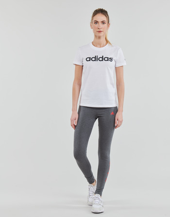 Adidas Sportswear LIN Leggings Dark / Grey / Heather / Levendig / Rood