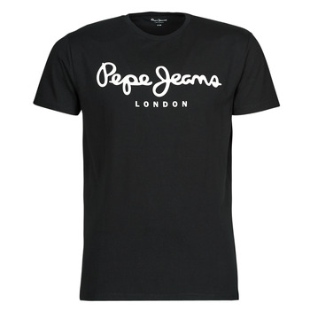 Textiel Heren T-shirts korte mouwen Pepe jeans ORIGINAL STRETCH Zwart