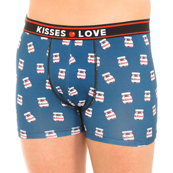 Ondergoed Heren Boxershorts Kisses And Love Boxer Bisous & Amour Blauw