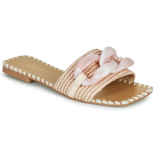 Schoenen Dames Leren slippers Tosca Blu OSTUNI Roze