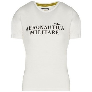 Textiel Dames T-shirts korte mouwen Aeronautica Militare TS1914DJ496 Blanc