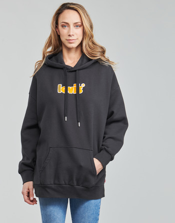 Textiel Dames Sweaters / Sweatshirts Levi's WT-FLEECE Hoodie / Logo / Caviaar