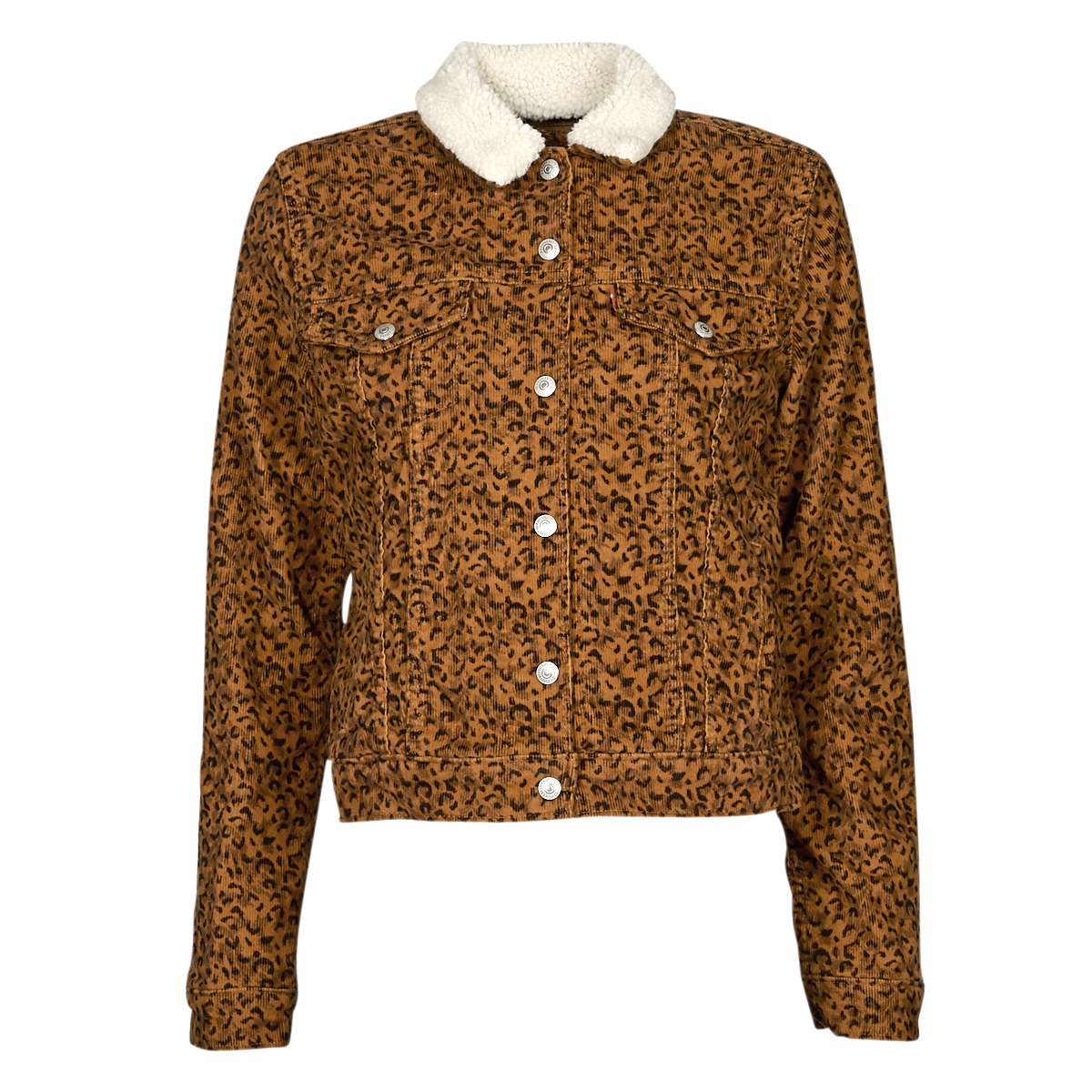 Textiel Dames Spijker jassen Levi's WT-TRUCKER-SHERPA Krassend / Leopard / Ginger
