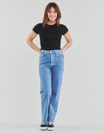 Textiel Dames Straight jeans Levi's RIBCAGE STRAIGHT ANKLE Wave