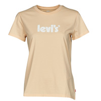 Textiel Dames T-shirts korte mouwen Levi's THE PERFECT TEE Logo / Perzik