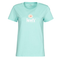 Textiel Dames T-shirts korte mouwen Levi's THE PERFECT TEE Logo / Daisy / Hit / Angel / Blauw