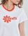 Textiel Dames T-shirts korte mouwen Levi's GRAPHIC JORDIE TEE Poster / Logo / Daisy / Chest / Hit / Wit / Enamel / Orange / Ri