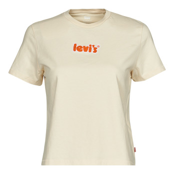Textiel Dames T-shirts korte mouwen Levi's GRAPHIC CLASSIC TEE Logo / Angora