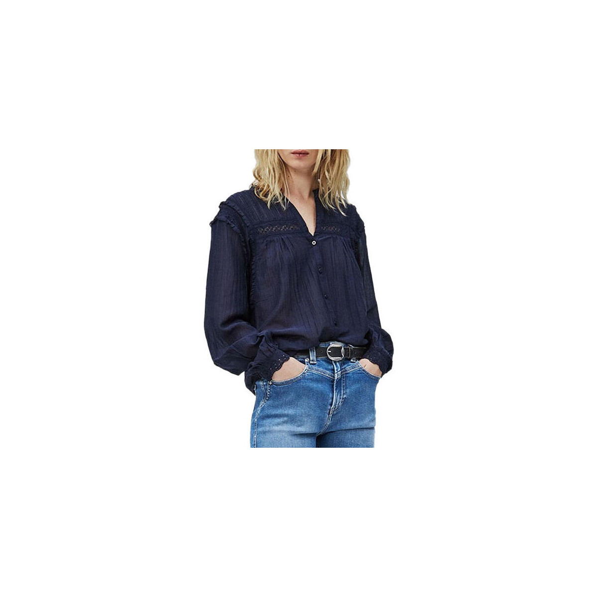 Textiel Dames Overhemden Pepe jeans - albertina_pl303938 Blauw