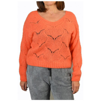 Textiel Dames T-shirts & Polo’s Dinovo Scollo  V Intarsiato Orange