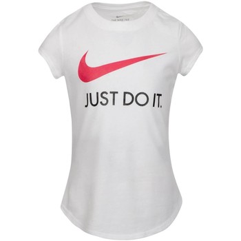 Textiel Meisjes T-shirts korte mouwen Nike CAMISETA MANGA CORTA NIA  36F245 Wit