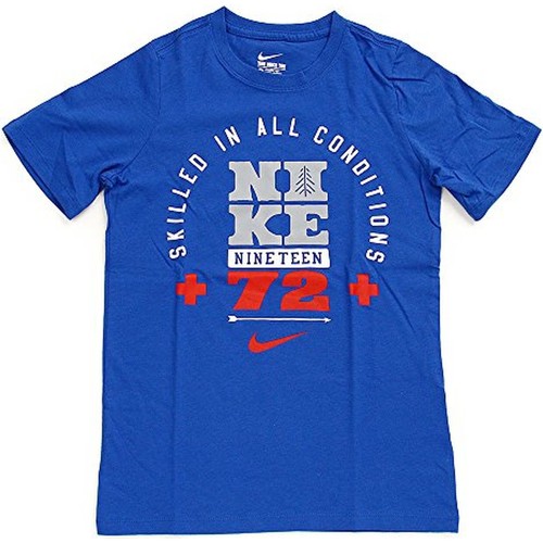 Textiel Jongens T-shirts korte mouwen Nike CAMISETA NIO  807287 Blauw