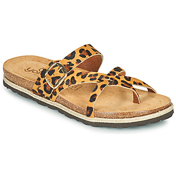 Schoenen Dames Leren slippers YOKONO CHIPRE Leopard