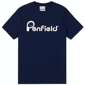 Textiel Heren T-shirts korte mouwen Penfield T-shirt  Bear Chest bleu marine
