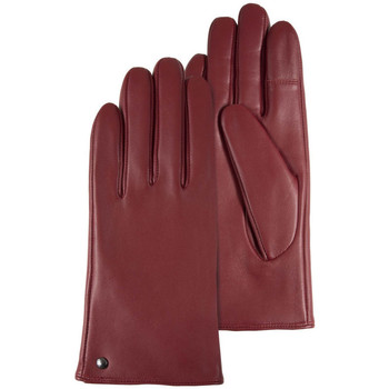 Accessoires Dames Handschoenen Isotoner femme gants chauds tactiles cuir rouge 85264 Rood