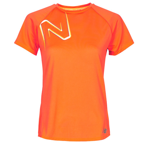 Textiel Dames T-shirts korte mouwen New Balance PR IMP SS Orange