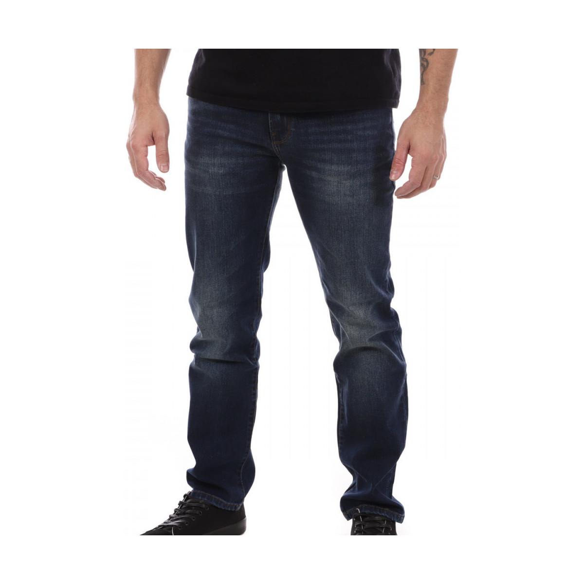 Textiel Heren Straight jeans Schott  Blauw